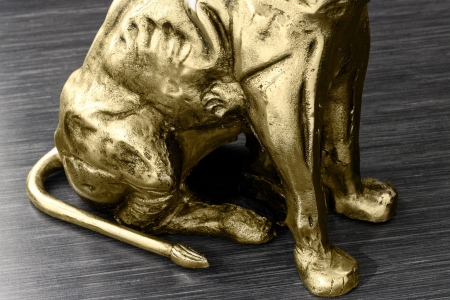 Masă laterală WILDLIFE LION 60cm auriu antic [6]