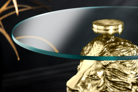 Masă laterală WILDLIFE LION 60cm auriu antic [12]