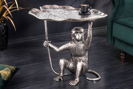 Masă laterală WILDLIFE MONKEY 55cm argintie [3]