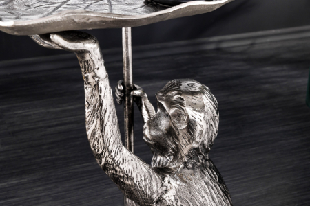 Masă laterală WILDLIFE MONKEY 55cm argintie [8]