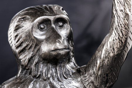 Masă laterală WILDLIFE MONKEY 55cm argintie [12]