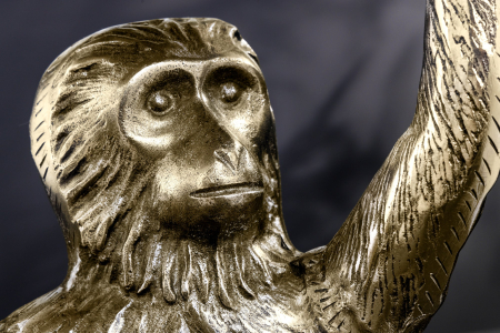 Masă laterală WILDLIFE MONKEY 55cm auriu antic [12]