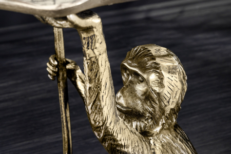 Masă laterală WILDLIFE MONKEY 55cm auriu antic [13]