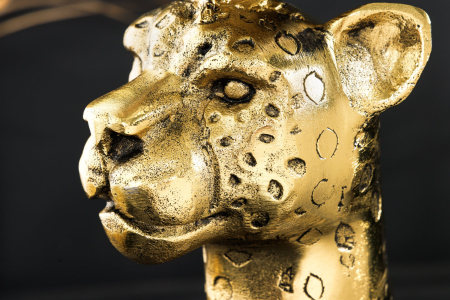 Masă laterală WILDLIFE PANTHER 60cm auriu antic [13]