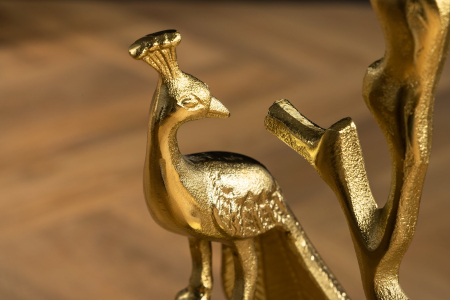 Masă laterală WILDLIFE PEACOCK 60cm aurie [6]