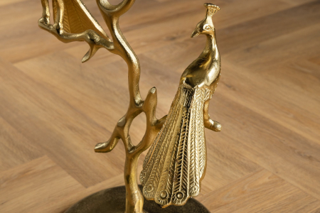 Masă laterală WILDLIFE PEACOCK 60cm aurie [7]