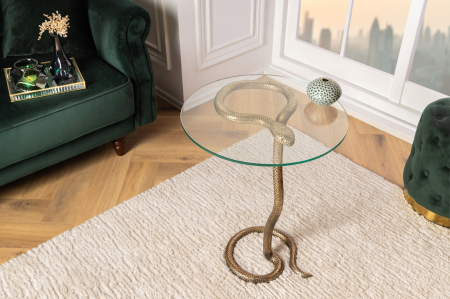 Masă laterală WILDLIFE SNAKE 60cm cupru antic [3]