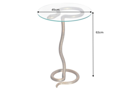 Masă laterală WILDLIFE SNAKE 60cm cupru antic [9]