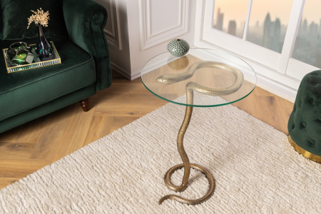 Masă laterală WILDLIFE SNAKE 60cm cupru antic [1]