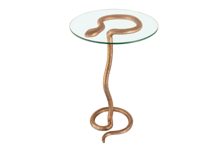 Masă laterală WILDLIFE SNAKE 60cm cupru antic [8]