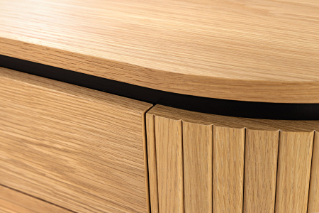 Masuta de cafea ATELIER din lemn de stejar natural, 120 cm [6]