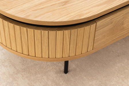 Masuta de cafea ATELIER din lemn de stejar natural, 120 cm [5]