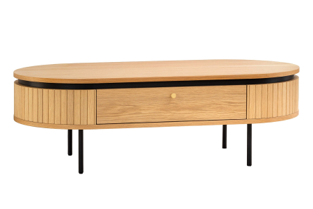 Living - Masuta de cafea ATELIER din lemn de stejar natural, 120 cm