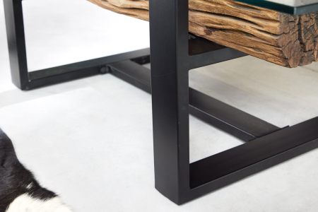 Masuta de cafea BARRACUDA din lemn reciclat de tec, 130 cm [6]