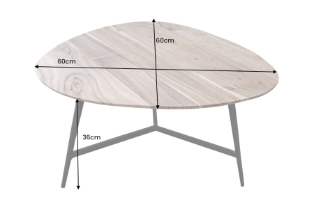 Masuta de cafea BEAUTY BY NATURE din lemn de salcam, 60 cm [8]