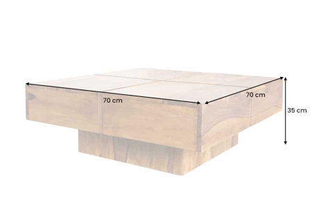 Masuta de cafea BOLT din lemn sheesham, 70 cm [6]