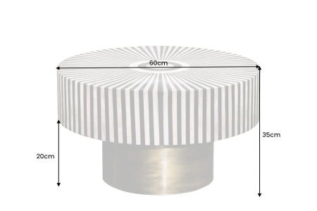 Masuta de cafea BONE INLAY, 60 cm [7]