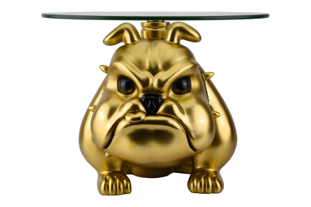 Măsuță de cafea BULLDOG 55 cm, sticlă aurie [3]