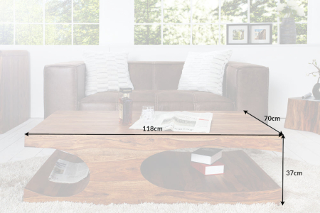 Masuta de cafea GOA din lemn sheesham, 120 cm [7]