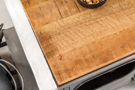 Masuta de cafea HOT ROD din inox si lemn de mango [4]