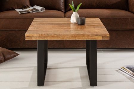 Masuta de cafea IRON CRAFT cu blat din lemn masiv de mango [2]