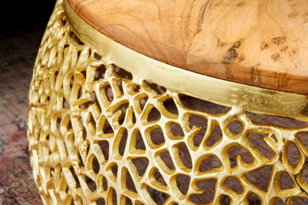 Masuta de cafea LEAF cu blat din lemn de salcam, 75 cm [4]