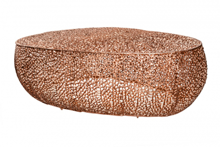 Masute de cafea - Masuta de cafea Leaf din aluminiu cupru