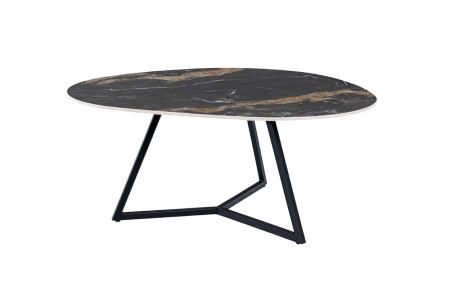 Living - Măsuță de cafea MARVELOUS 90 cm aurora oro ceramică negru auriu nisip