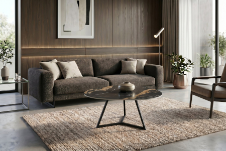 Măsuță de cafea MARVELOUS 90 cm aurora oro ceramică negru auriu nisip [1]