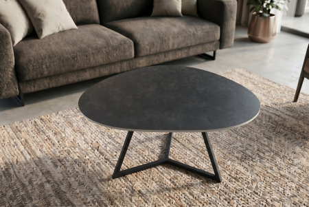 Măsuță de cafea MARVELOUS 90 cm, ceramică gri [3]