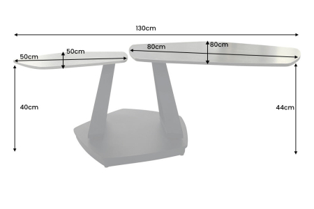 Masuta de cafea MOVEMENT din blat ceramic, 80-130 cm [8]