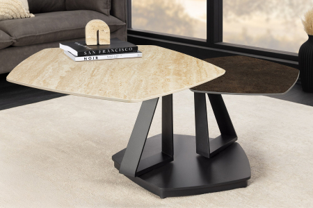 Masuta de cafea MOVEMENT din blat ceramic, 80-130 cm [2]