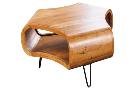 Living - Masuta de cafea ORGANIC LIVING din lemn de salcam, 70 cm