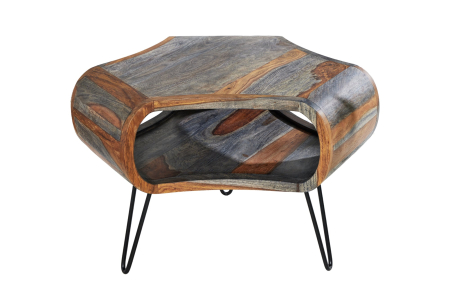 Living - Masuta de cafea ORGANIC LIVING din lemn sheesam, 70 cm