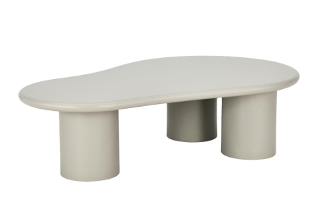 Living - Măsuță de cafea ORGANIKO 130 cm, formă organică, bej gri