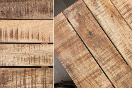 Masuta de cafea Railway din lemn masiv de mango si picioare metalice in forma de rotile [4]