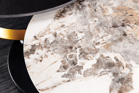 Masuta de cafea rotativa DANCING RINGS din blat ceramic, 80-135 cm [8]