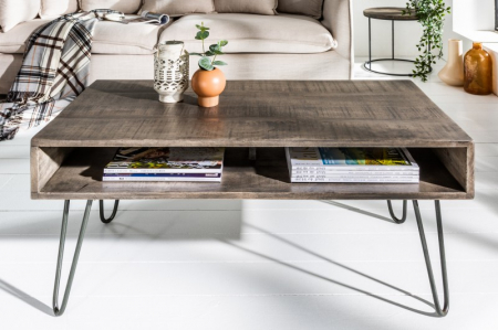 Masuta de cafea Scorpion din lemn masiv de mango si picioare metalice [2]