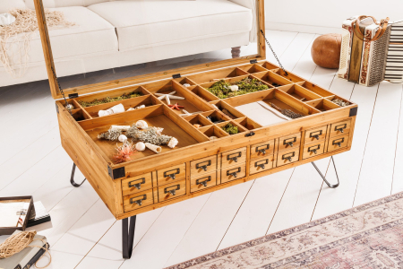 Masuta de cafea SEVEN SEAS din lemn de brad, 100 cm [2]