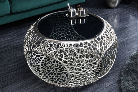 Masuta de cafea SPIN cu blat din sticla, 40 cm [1]