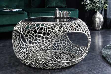 Masuta de cafea SPIN cu blat din sticla, 40 cm [3]