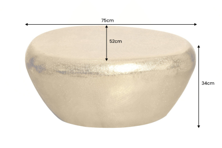 Masuta de cafea STONE cu aspect de lovitura de ciocan, 75 cm [9]