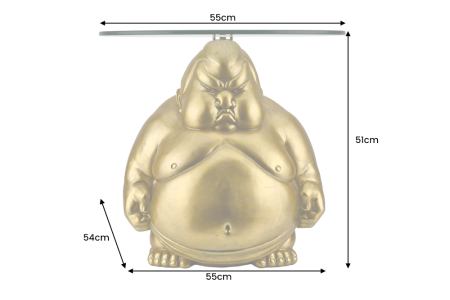 Măsuță de cafea SUMO 55 cm rotundă din sticlă aurie [6]