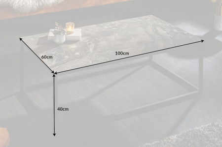 Masuta de cafea Symbiose cu blat din ceramica si picioare metalice [6]