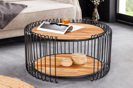 Masuta de cafea TRUE ELEMENTS din lemn de salcam natural, 70 cm [1]