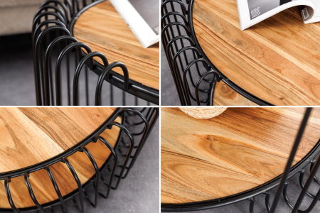 Masuta de cafea TRUE ELEMENTS din lemn de salcam natural, 70 cm [9]