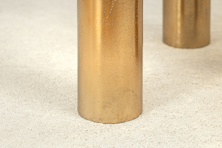 Măsuță laterală ABSTRACT 55cm aurie cu detaliu negru tip sfera  [6]