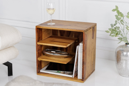 Masuta laterala CUBUS 43cm lemn sheesham [2]