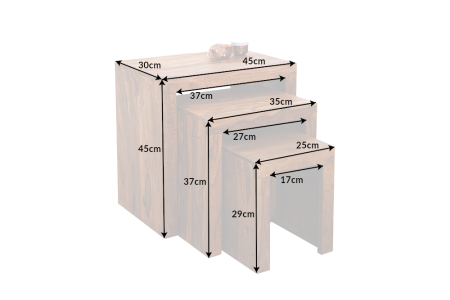 Masuta laterala MADEIRA set 3 lemn de sheesham [5]