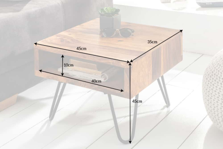 Masuta laterala SCORPION 45cm lemn sheesham [8]